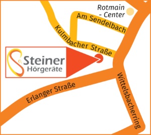 Anfahrt Karte Steiner Hörgeräte