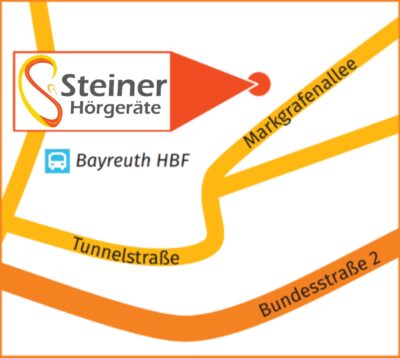 Filialen Steiner Hörgeräte Karte Markgrafenhallen Steiner Hörgeräte