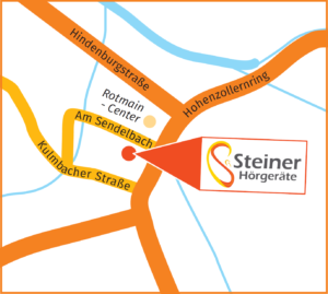 Anfahrt Karte Steiner Hörgeräte